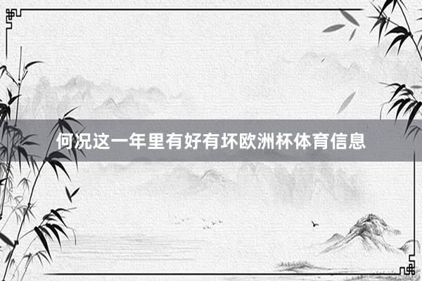 何况这一年里有好有坏欧洲杯体育信息