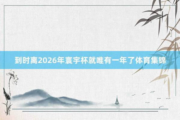 到时离2026年寰宇杯就唯有一年了体育集锦