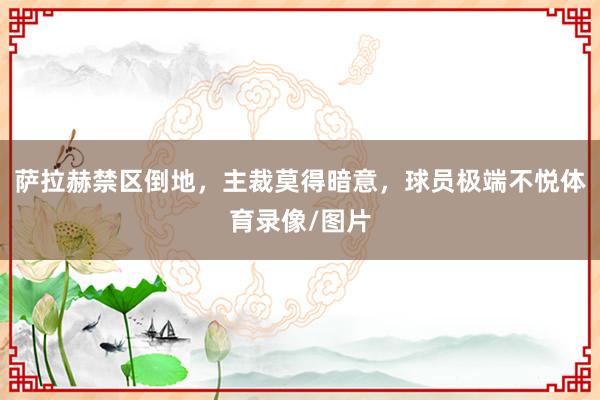 萨拉赫禁区倒地，主裁莫得暗意，球员极端不悦体育录像/图片