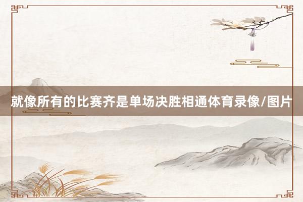 就像所有的比赛齐是单场决胜相通体育录像/图片