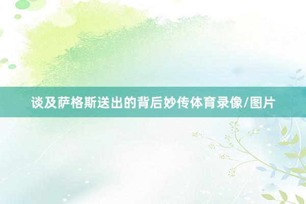 谈及萨格斯送出的背后妙传体育录像/图片