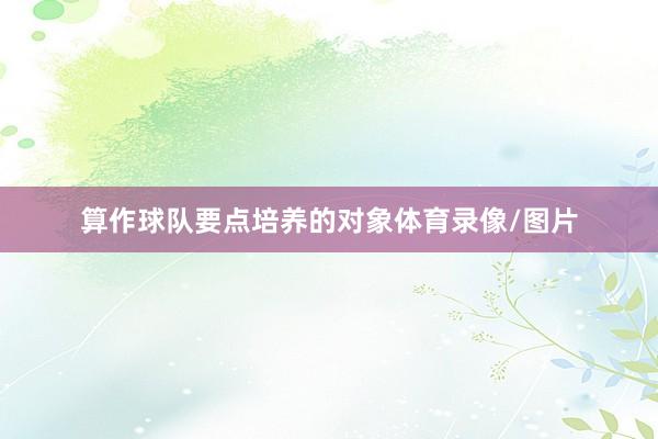 算作球队要点培养的对象体育录像/图片