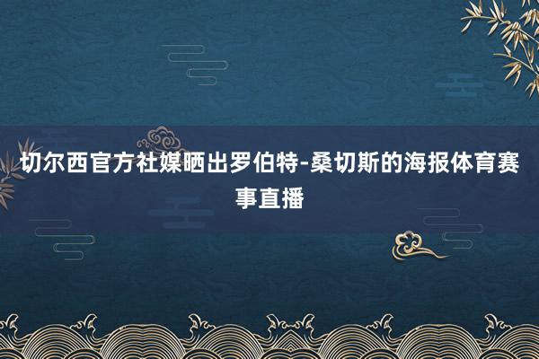 切尔西官方社媒晒出罗伯特-桑切斯的海报体育赛事直播
