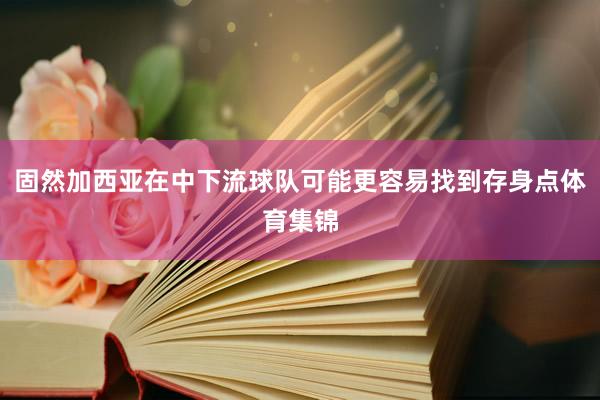 固然加西亚在中下流球队可能更容易找到存身点体育集锦