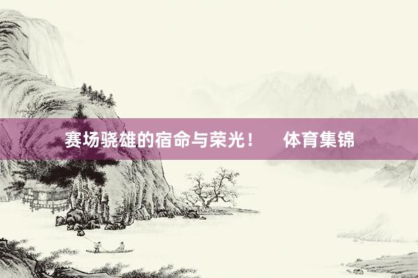 赛场骁雄的宿命与荣光！    体育集锦