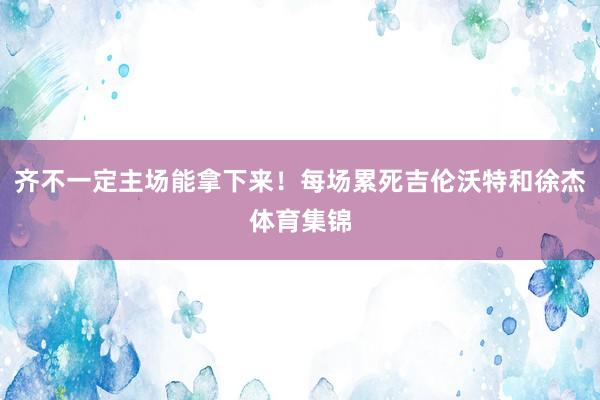 齐不一定主场能拿下来！每场累死吉伦沃特和徐杰体育集锦