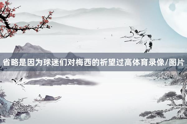 省略是因为球迷们对梅西的祈望过高体育录像/图片