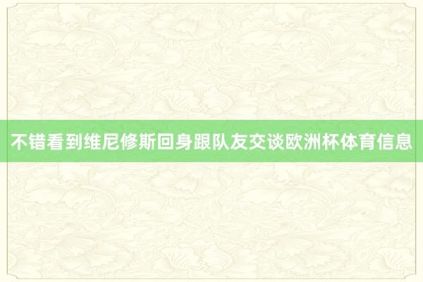 不错看到维尼修斯回身跟队友交谈欧洲杯体育信息