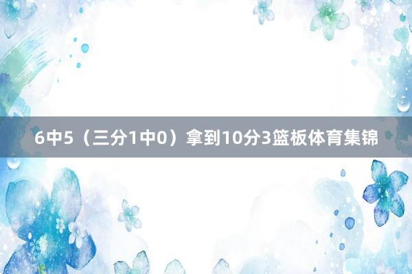 6中5（三分1中0）拿到10分3篮板体育集锦
