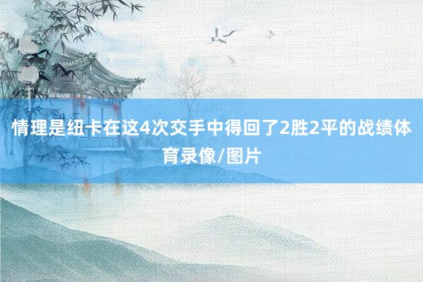 情理是纽卡在这4次交手中得回了2胜2平的战绩体育录像/图片