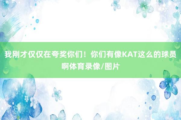 我刚才仅仅在夸奖你们！你们有像KAT这么的球员啊体育录像/图片