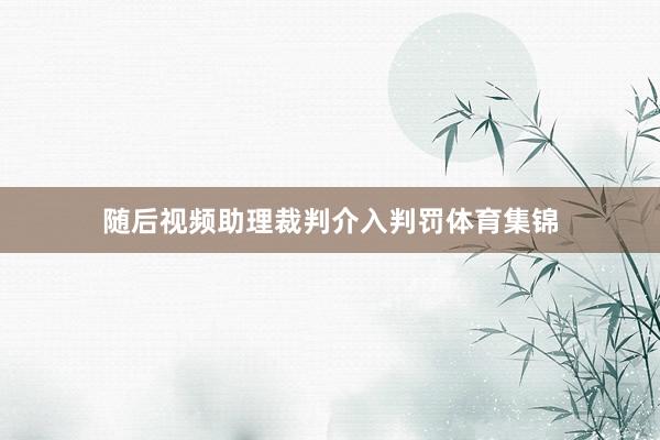 随后视频助理裁判介入判罚体育集锦