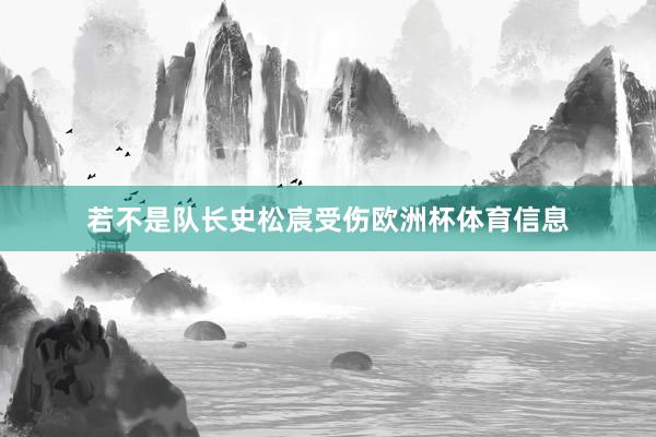 若不是队长史松宸受伤欧洲杯体育信息