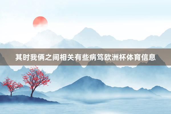 其时我俩之间相关有些病笃欧洲杯体育信息