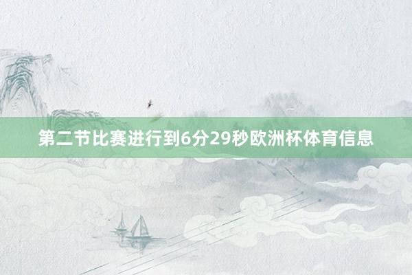 第二节比赛进行到6分29秒欧洲杯体育信息