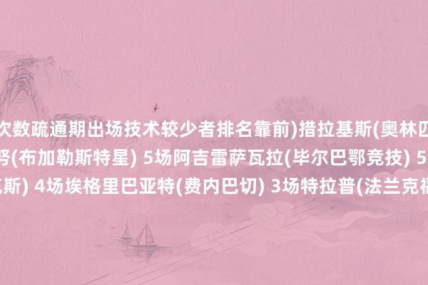 次数疏通期出场技术较少者排名靠前)措拉基斯(奥林匹亚科斯) 6场特尔诺瓦努(布加勒斯特星) 5场阿吉雷萨瓦拉(毕尔巴鄂竞技) 5场帕斯维尔(阿贾克斯) 4场埃格里巴亚特(费内巴切) 3场特拉普(法兰克福) 3场维卡里奥(托特纳姆热刺) 3场彼得松(埃尔夫斯堡) 3场迪奥戈-科斯塔(波尔图) 3场科塔尔斯基(塞萨洛尼基) 3场体育赛事直播