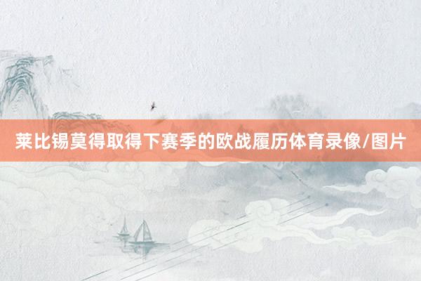 莱比锡莫得取得下赛季的欧战履历体育录像/图片