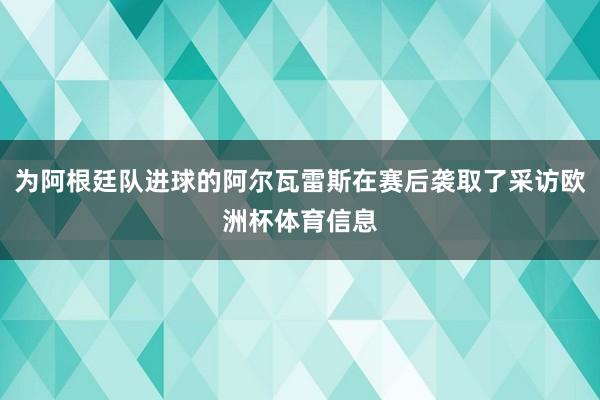 为阿根廷队进球的阿尔瓦雷斯在赛后袭取了采访欧洲杯体育信息