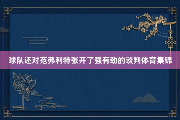 球队还对范弗利特张开了强有劲的谈判体育集锦