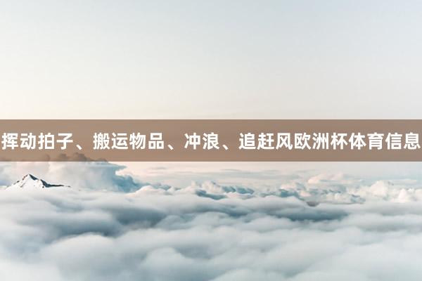 挥动拍子、搬运物品、冲浪、追赶风欧洲杯体育信息