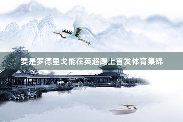 要是罗德里戈能在英超踢上首发体育集锦