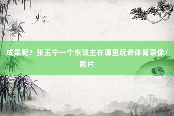 成果呢？张玉宁一个东谈主在哪里玩命体育录像/图片