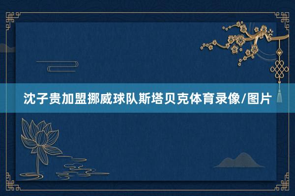 沈子贵加盟挪威球队斯塔贝克体育录像/图片