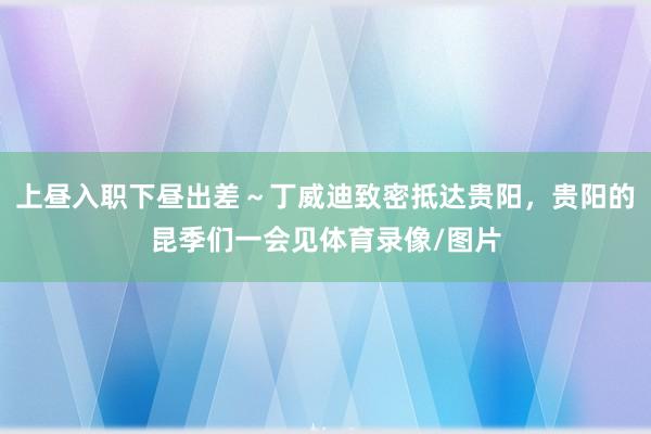 上昼入职下昼出差～丁威迪致密抵达贵阳，贵阳的昆季们一会见体育录像/图片