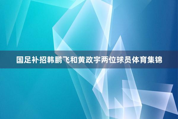 国足补招韩鹏飞和黄政宇两位球员体育集锦