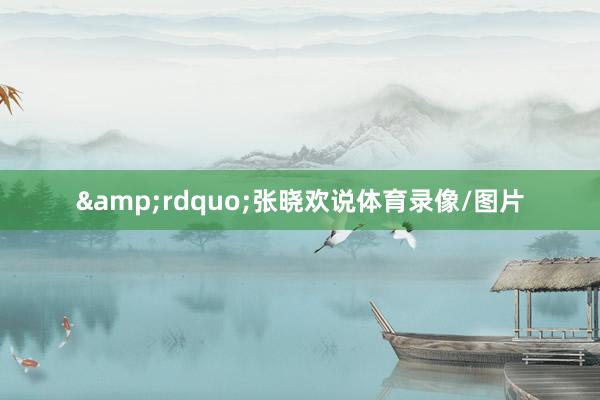 &rdquo;张晓欢说体育录像/图片