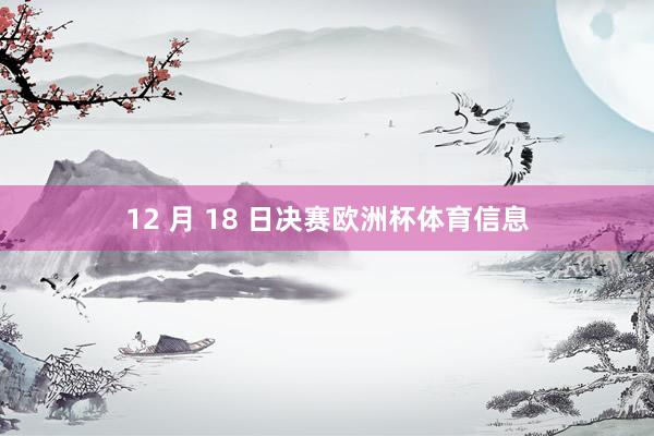 12 月 18 日决赛欧洲杯体育信息