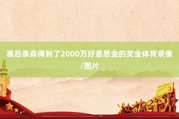 赛后泰森得到了2000万好意思金的奖金体育录像/图片