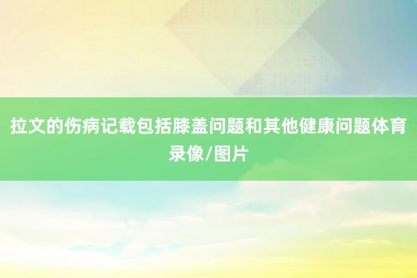 拉文的伤病记载包括膝盖问题和其他健康问题体育录像/图片