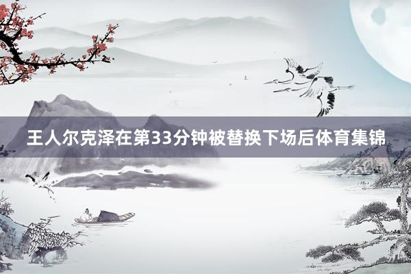 王人尔克泽在第33分钟被替换下场后体育集锦
