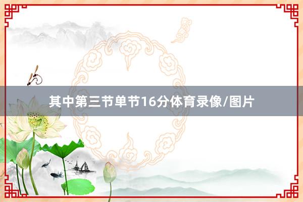 其中第三节单节16分体育录像/图片
