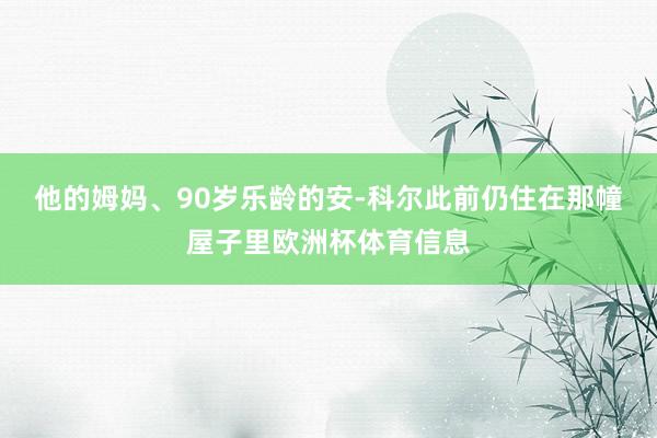 他的姆妈、90岁乐龄的安-科尔此前仍住在那幢屋子里欧洲杯体育信息
