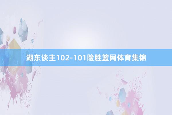 湖东谈主102-101险胜篮网体育集锦