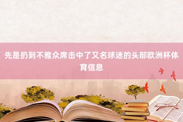 先是扔到不雅众席击中了又名球迷的头部欧洲杯体育信息