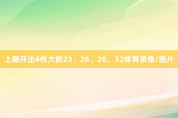 上期开出4枚大数23、26、28、32体育录像/图片