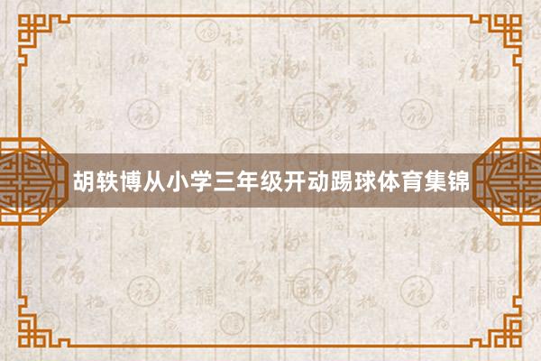胡轶博从小学三年级开动踢球体育集锦