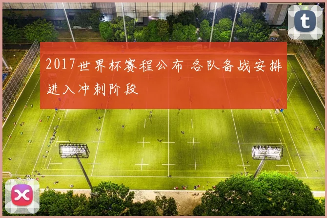 2017世界杯赛程公布 各队备战安排进入冲刺阶段